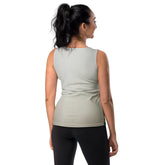 Woman relaxing in a Melodic Waves Tank Top, perfect for summer.